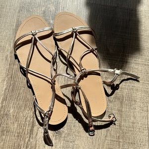 DB Studio Rose Gold Strappy Sandals - size 11